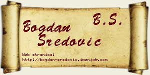 Bogdan Sredović vizit kartica